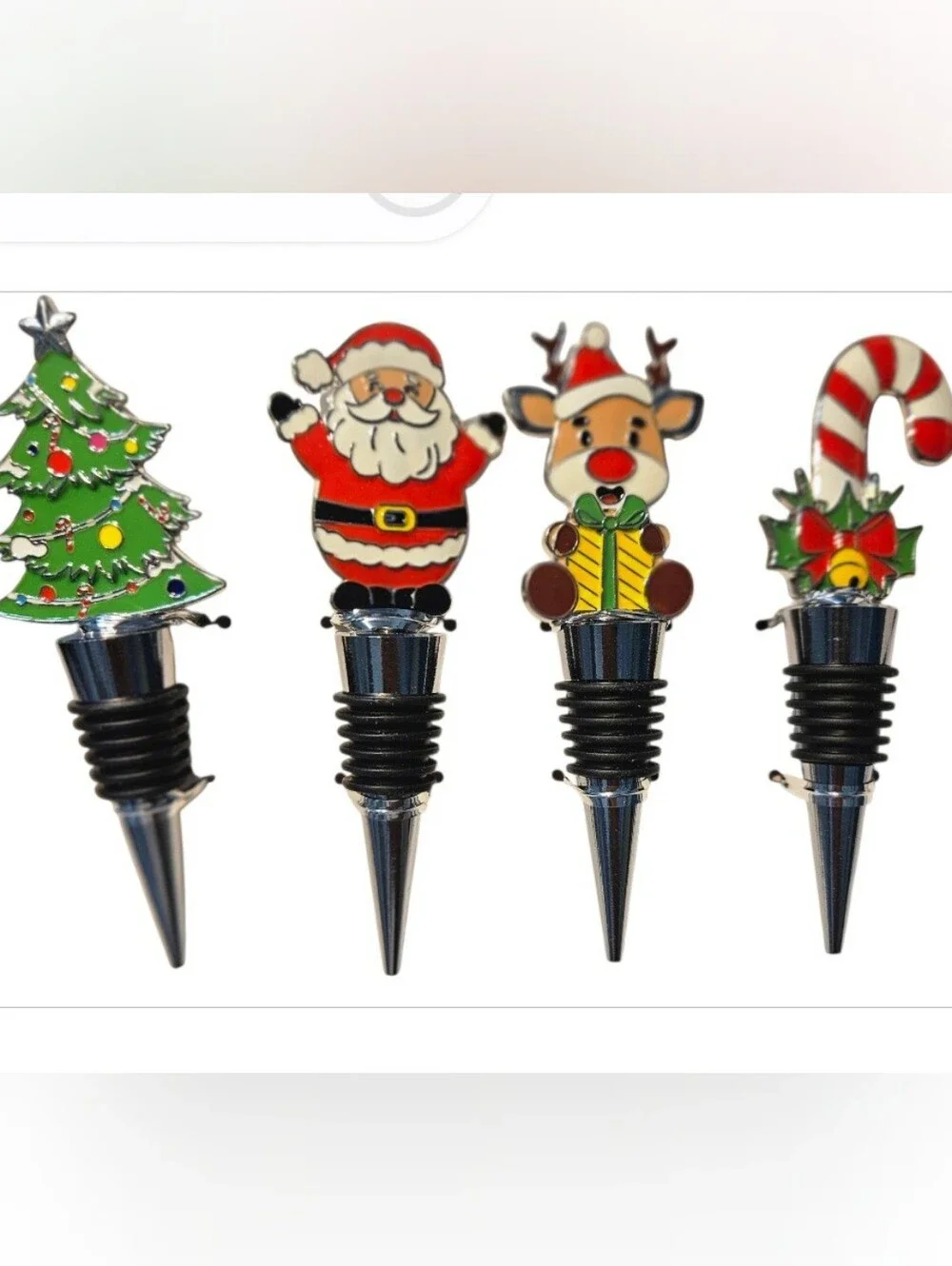 NIB Healify Christmas Wine Stopper Set, Reusable Sew & Mew Consulting Germany